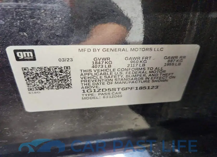 1G1ZD5ST6PF185123# 13
