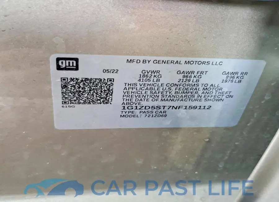1G1ZD5ST7NF159112# 12