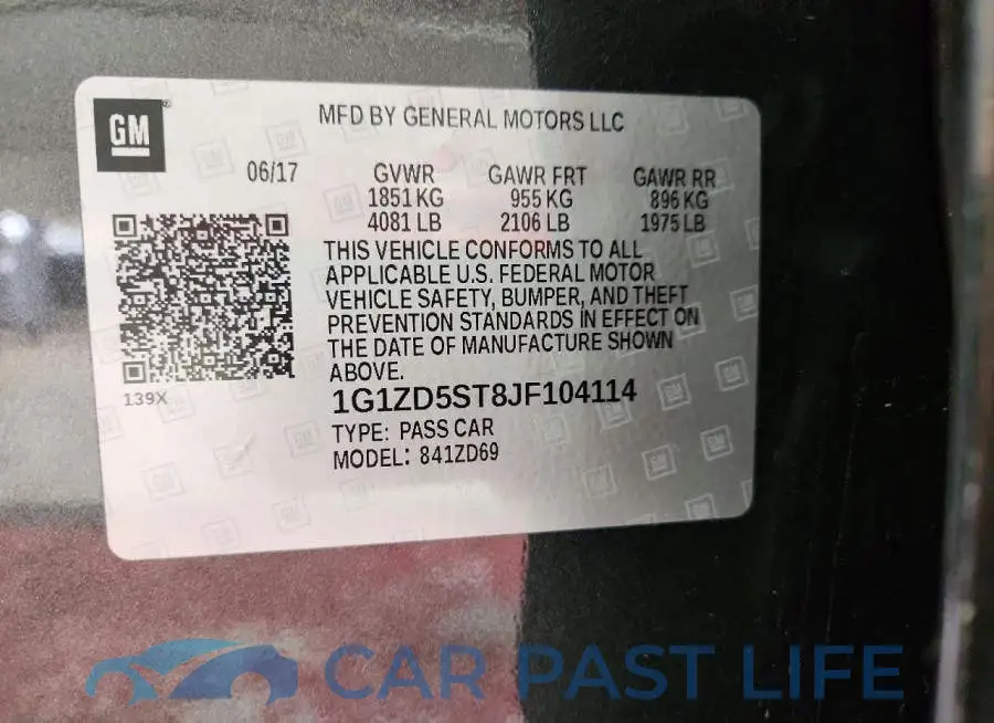 1G1ZD5ST8JF104114# 12