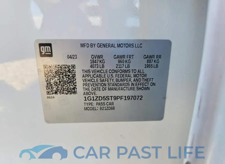 1G1ZD5ST9PF197072# 12