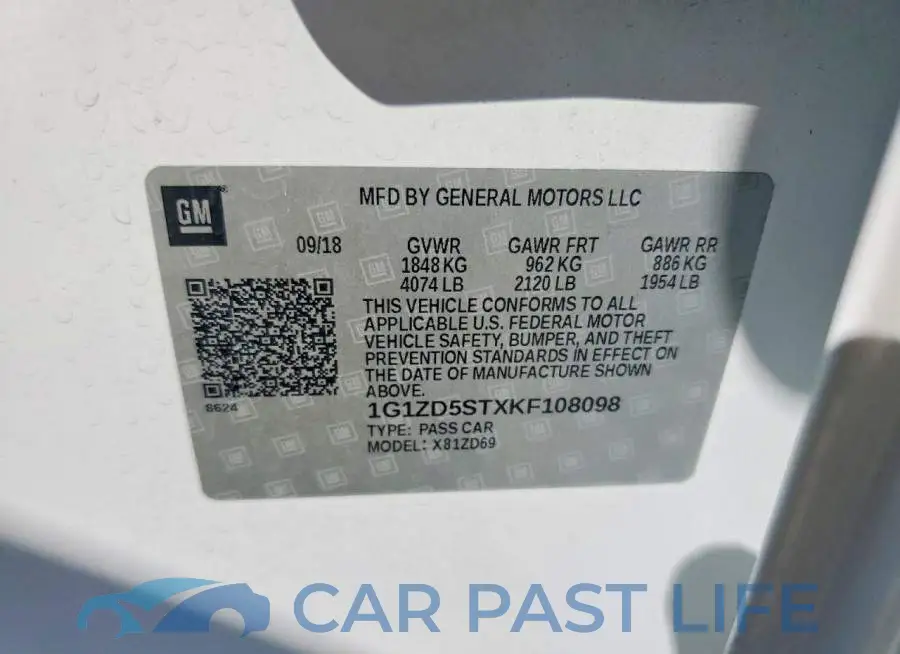 1G1ZD5STXKF108098# 12