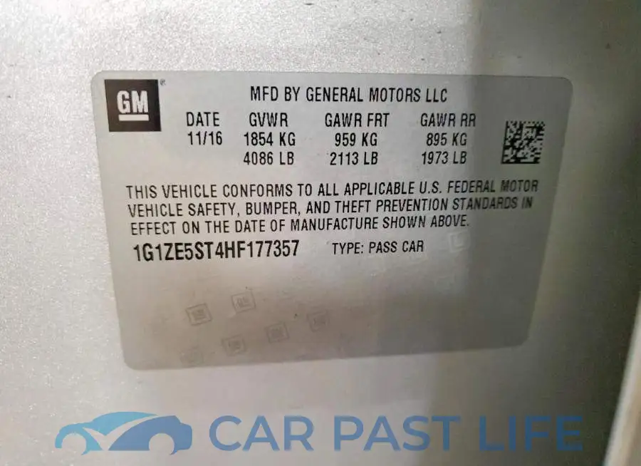 1G1ZE5ST4HF177357# 12