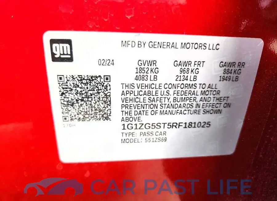 1G1ZG5ST5RF181025# 12