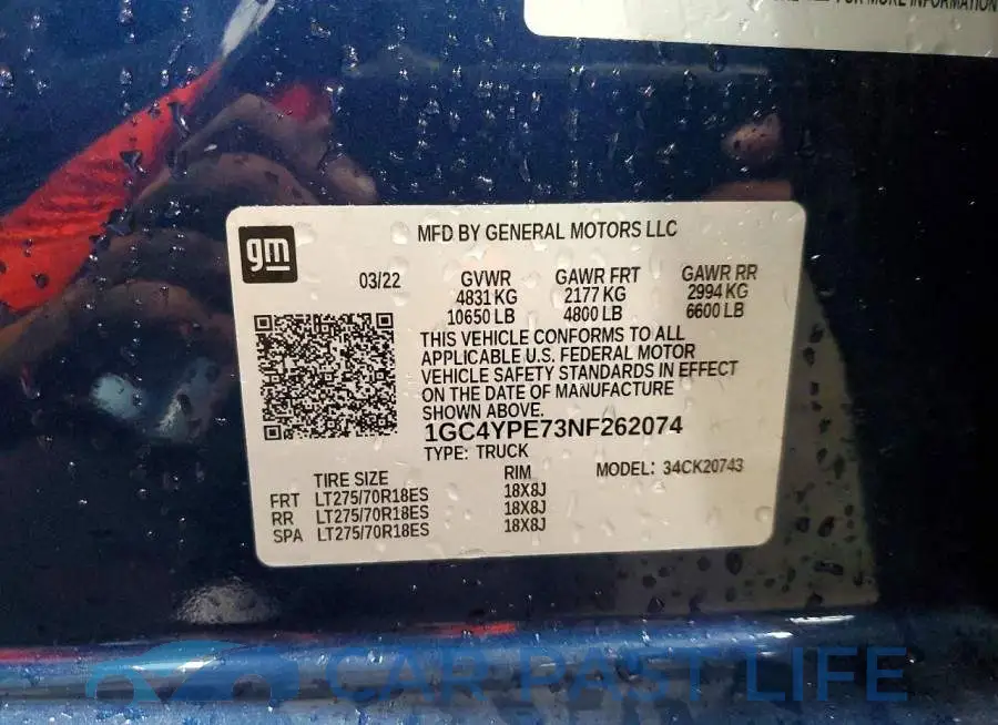 1GC4YPE73NF262074# 12