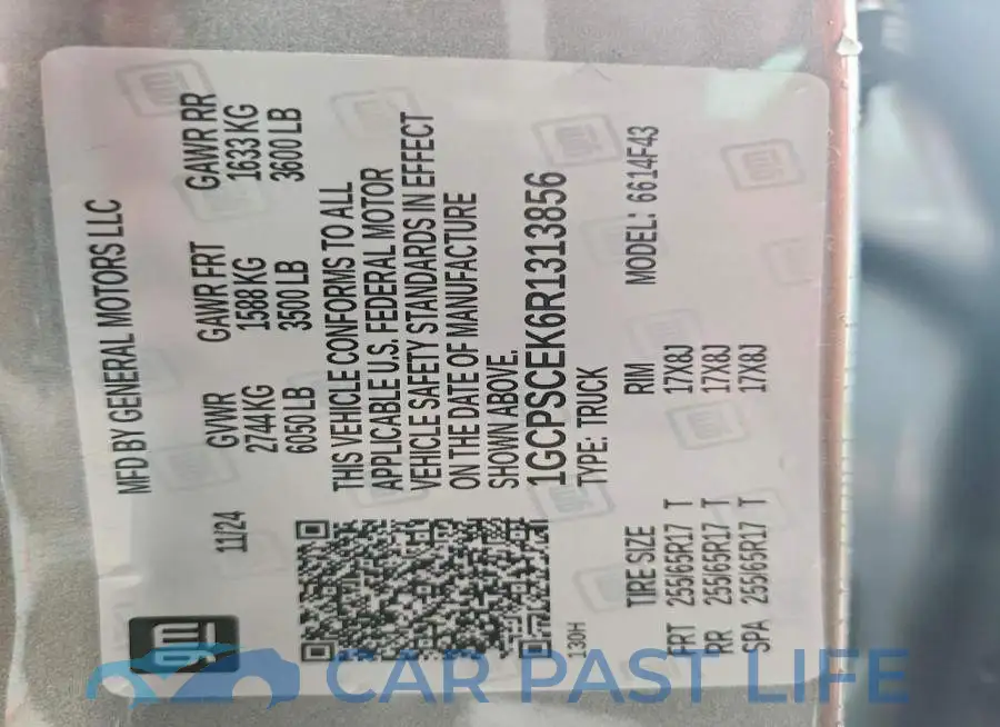 1GCPSCEK6R1313856# 12
