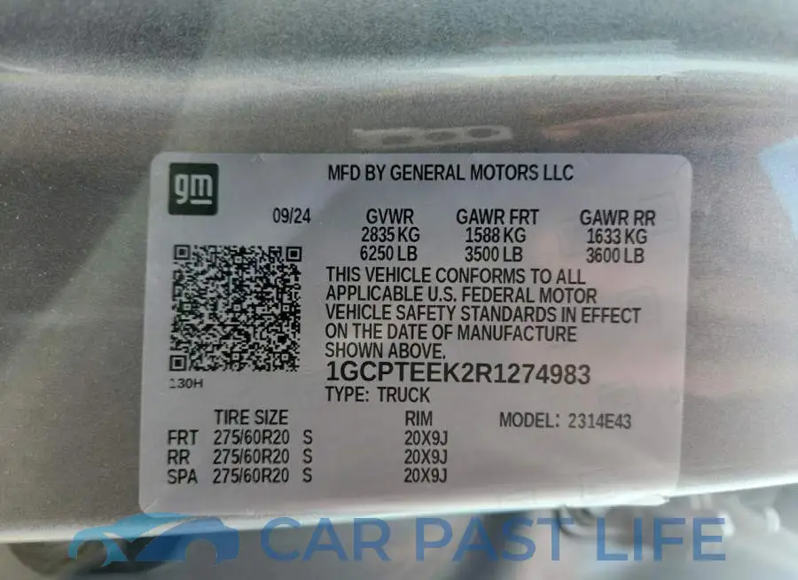 1GCPTEEK2R1274983# 12
