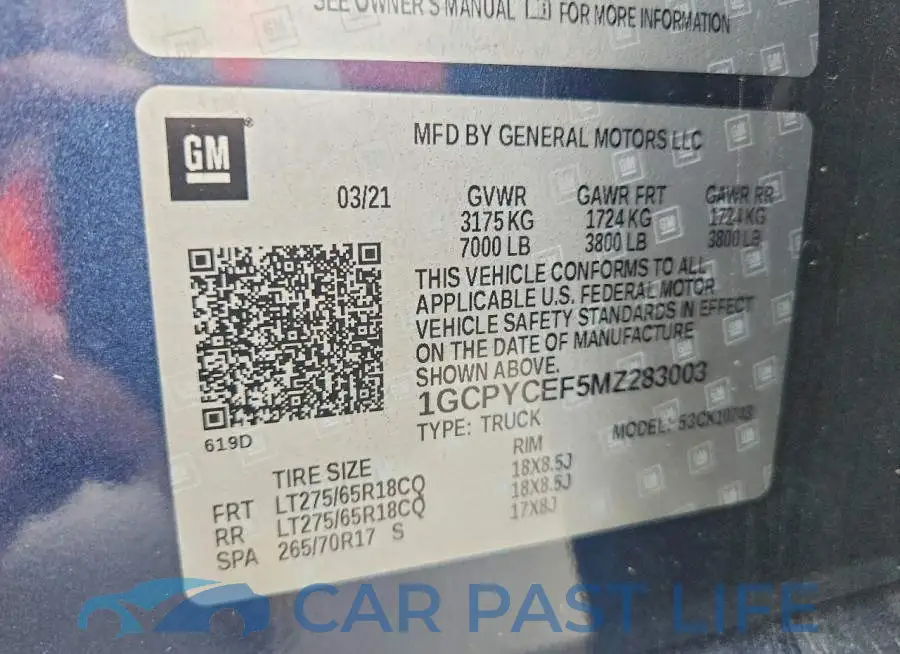 1GCPYCEF5MZ283003# 13