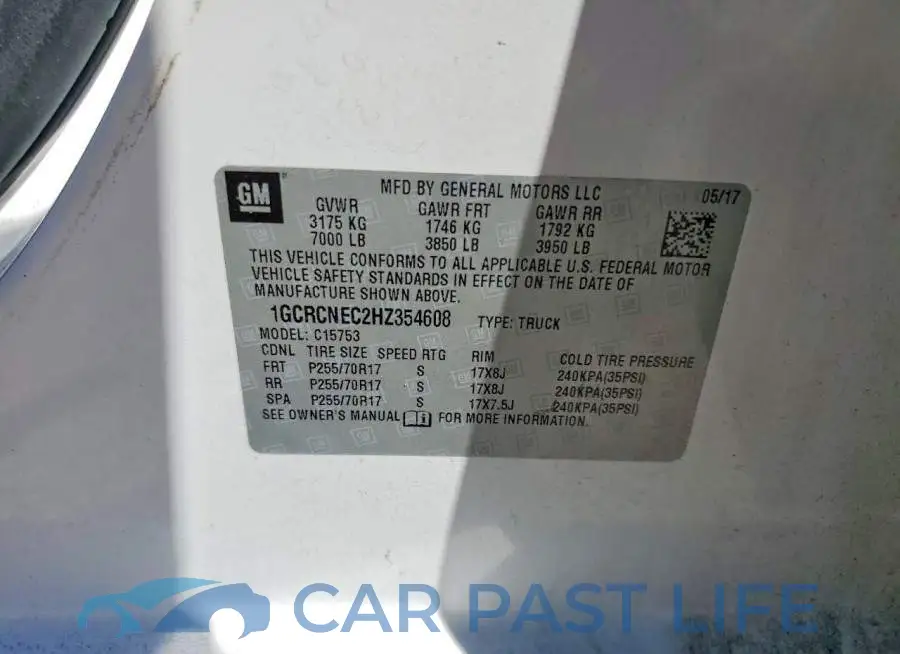 1GCRCNEC2HZ354608# 12