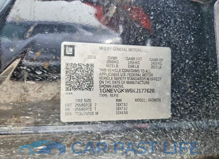 1GNEVGKW6KJ177626# 13
