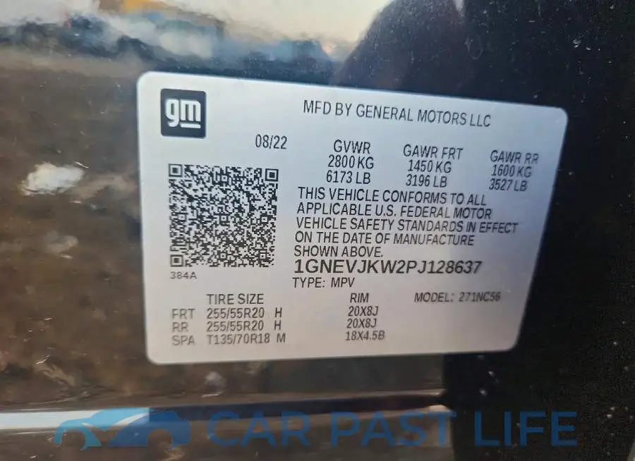 1GNEVJKW2PJ128637# 13