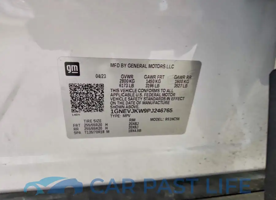 1GNEVJKW9PJ246765# 13