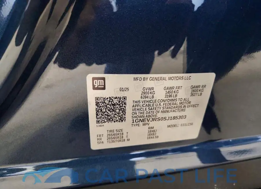 1GNEVJRS0SJ185303# 14