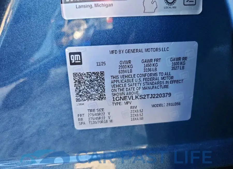 1GNEVLKS2TJ220379# 13