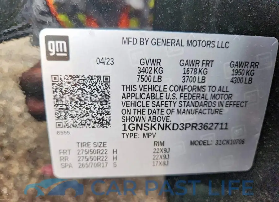 1GNSKNKD3PR362711# 13