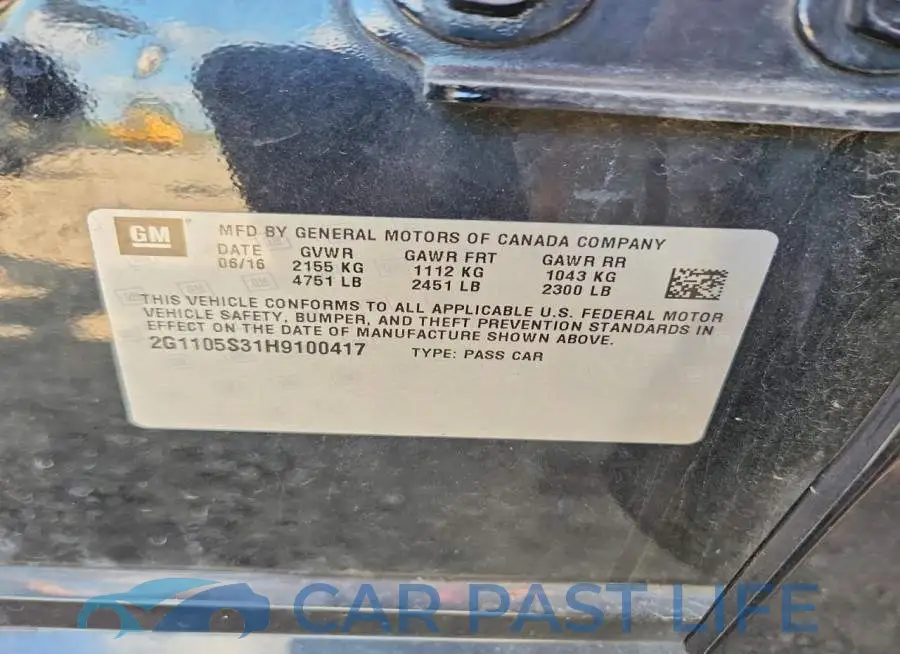 2G1105S31H9100417# 12