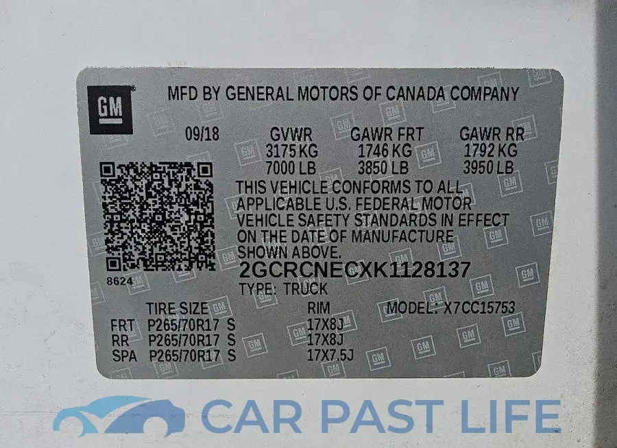 2GCRCNECXK1128137# 12