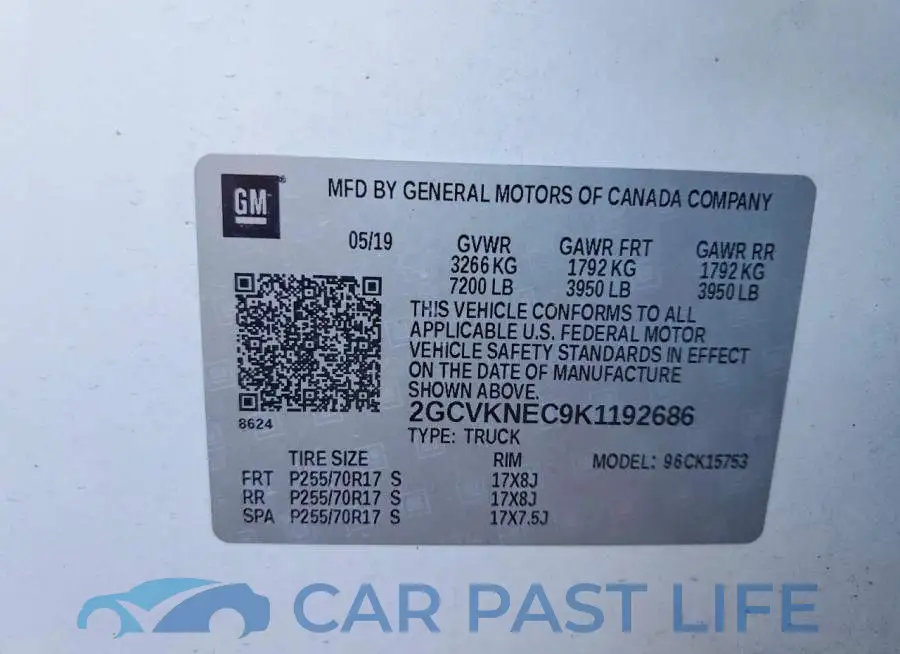 2GCVKNEC9K1192686# 12