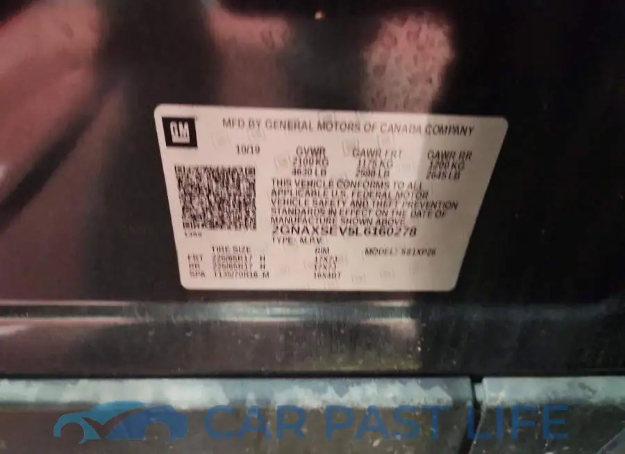 2GNAXSEV5L6160278# 12