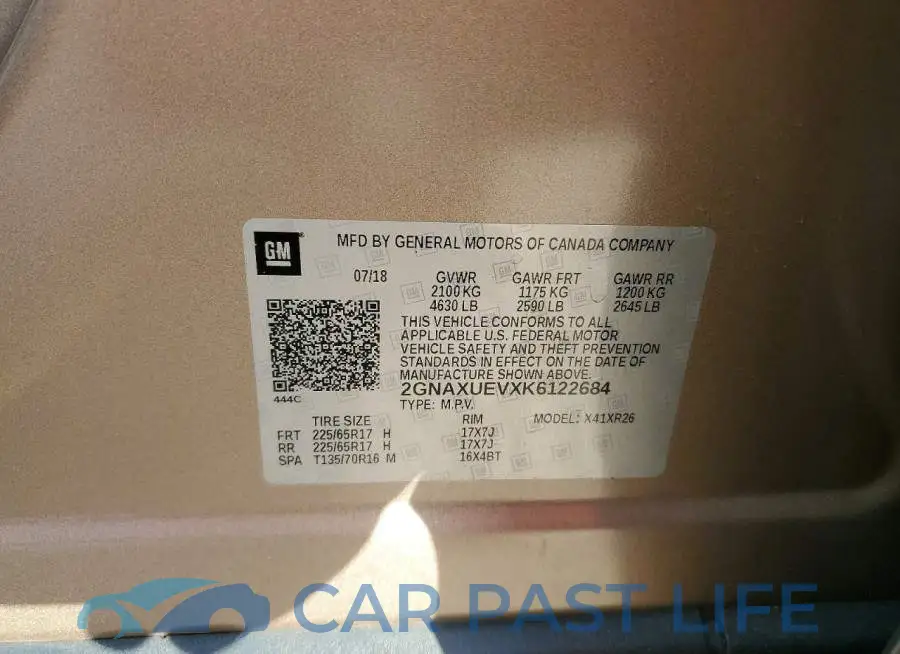 2GNAXUEVXK6122684# 13