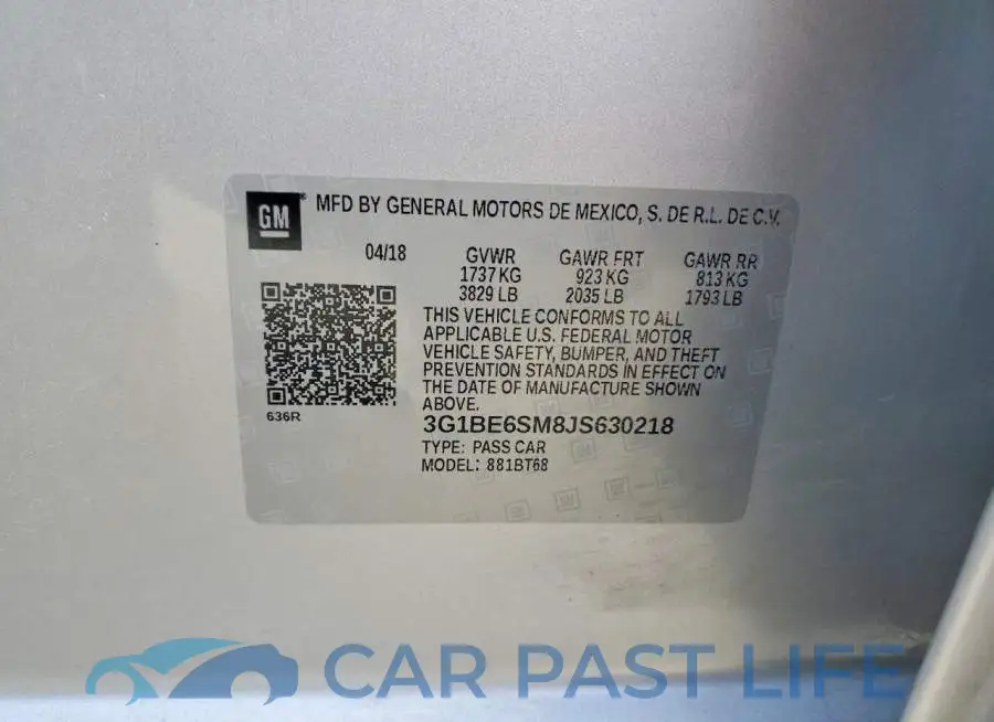3G1BE6SM8JS630218# 12