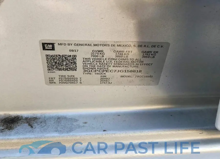 3GCPCPEC7JG158818# 12
