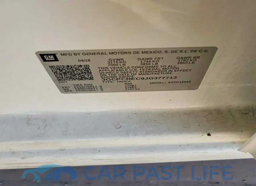 3GCPCREC9JG377713# 12