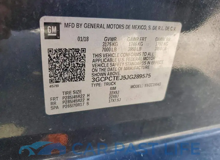 3GCPCTEJ5JG289575# 12