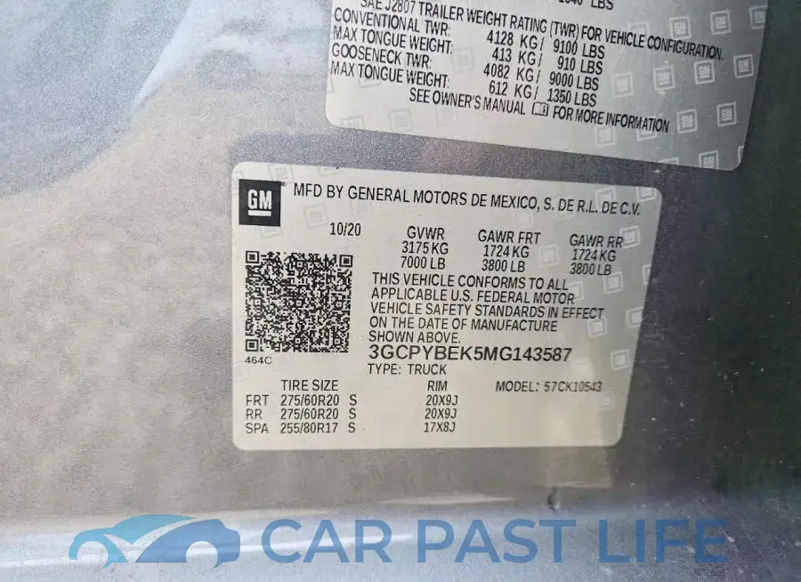 3GCPYBEK5MG143587# 13