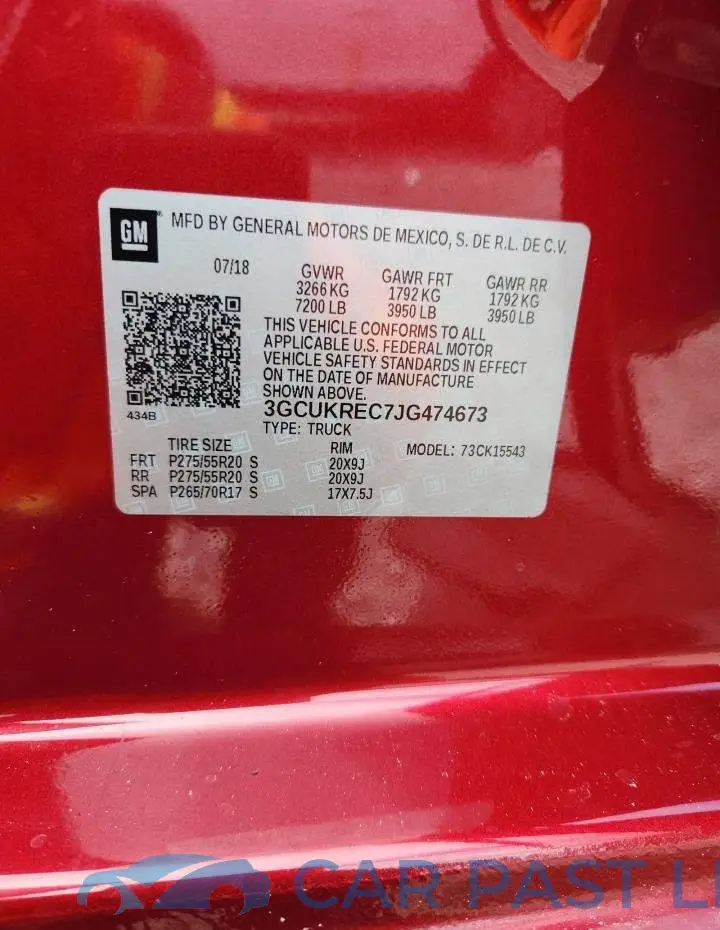 3GCUKREC7JG474673# 12