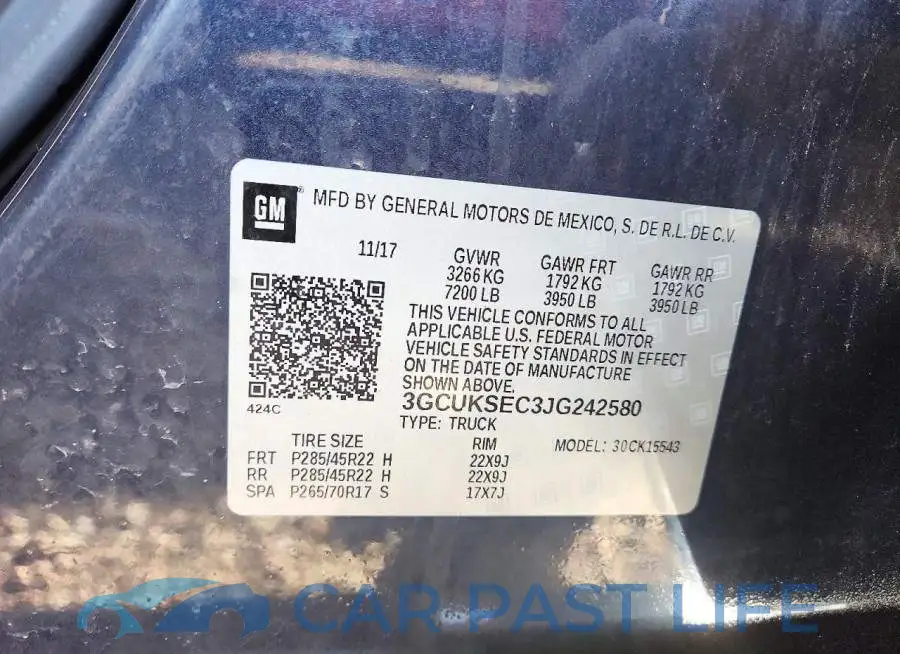 3GCUKSEC3JG242580# 12