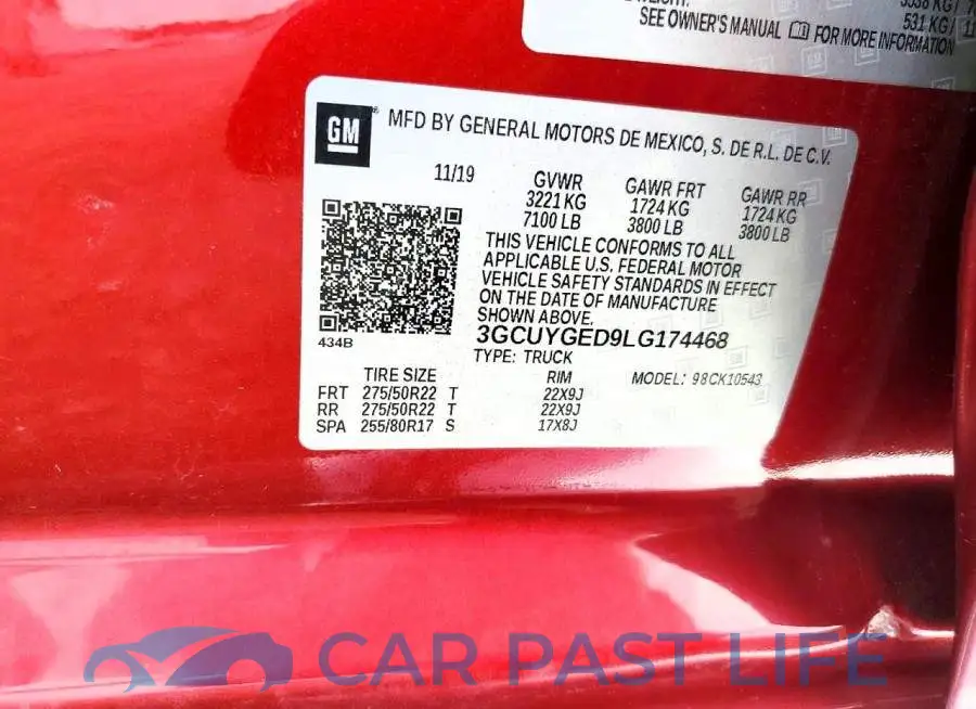 3GCUYGED9LG174468# 13
