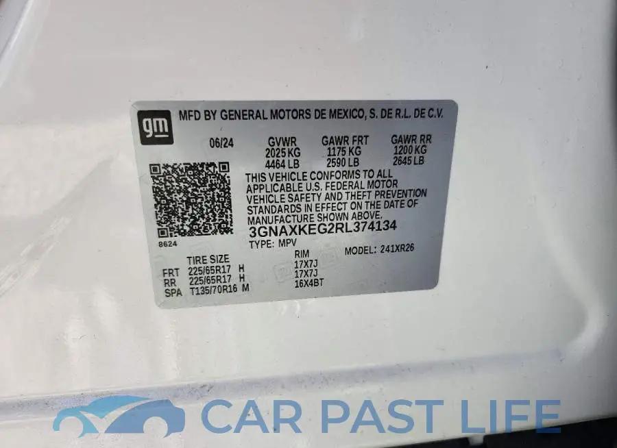 3GNAXKEG2RL374134# 14