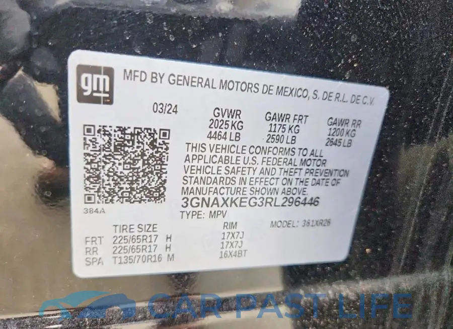 3GNAXKEG3RL296446# 13