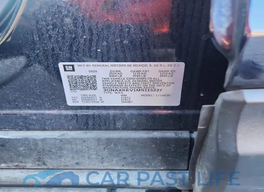 3GNAXKEV1MS115227# 13