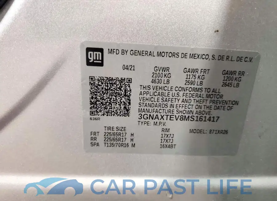 3GNAXTEV8MS161417# 13