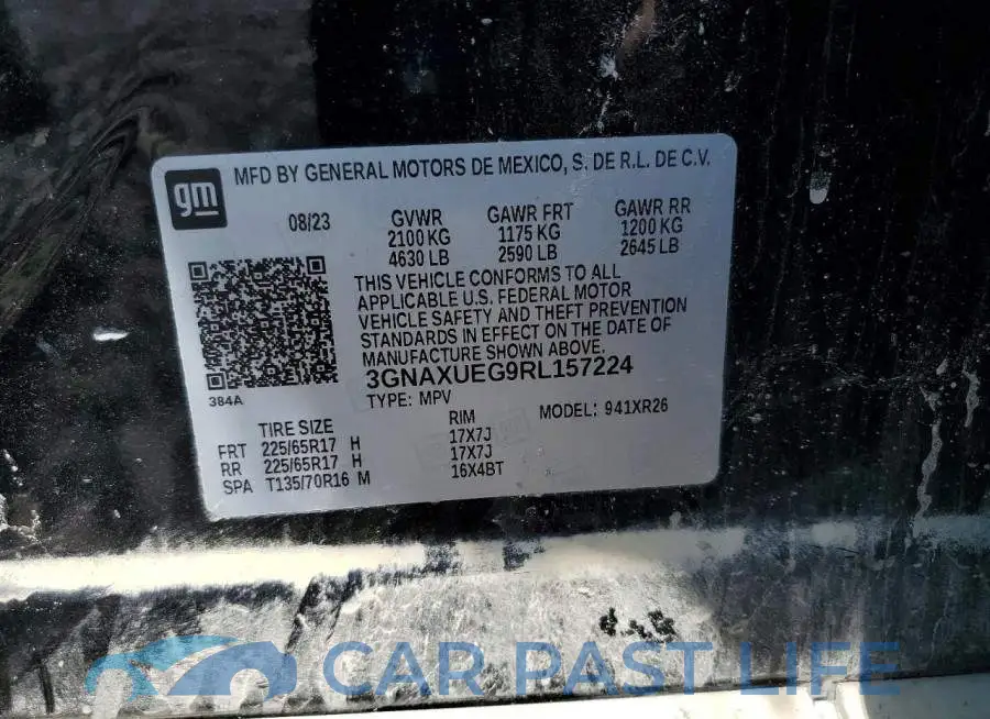 3GNAXUEG9RL157224# 12