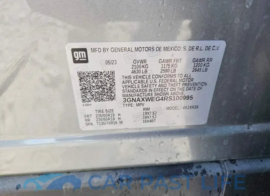 3GNAXWEG4RS100995# 14