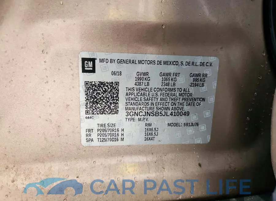 3GNCJNSB5JL410049# 13