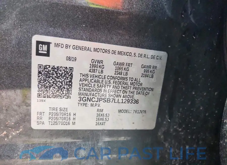 3GNCJPSB7LL129336# 13