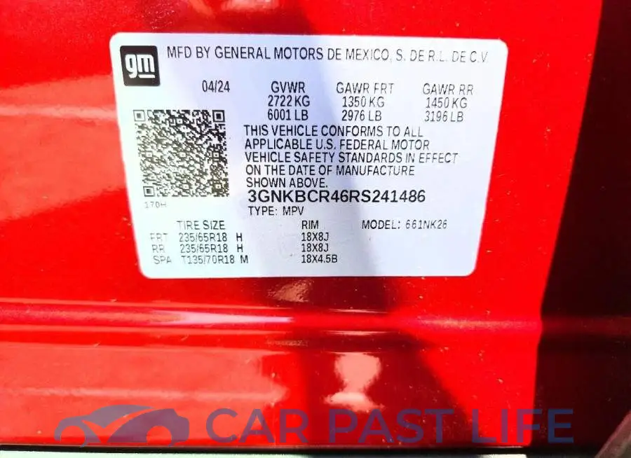 3GNKBCR46RS241486# 13