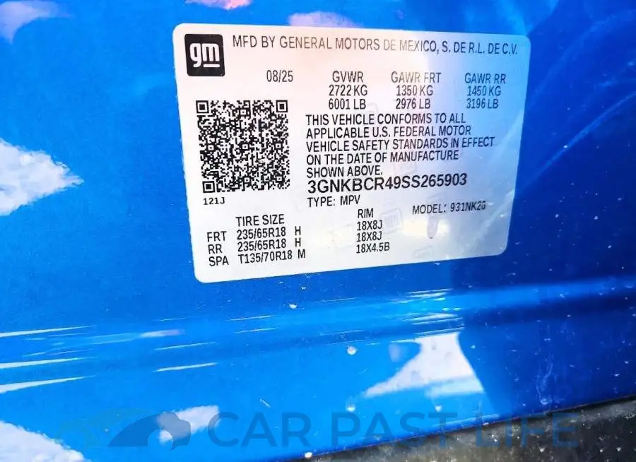3GNKBCR49SS265903# 13
