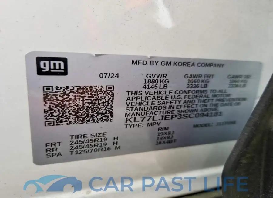 KL77LJEP3SC094181# 13