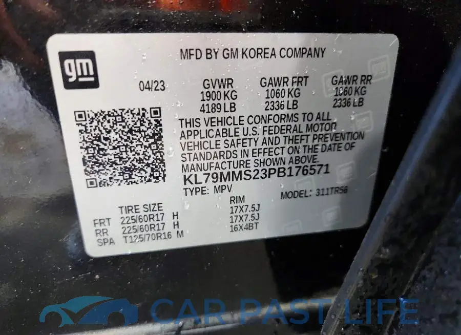KL79MMS23PB176571# 12