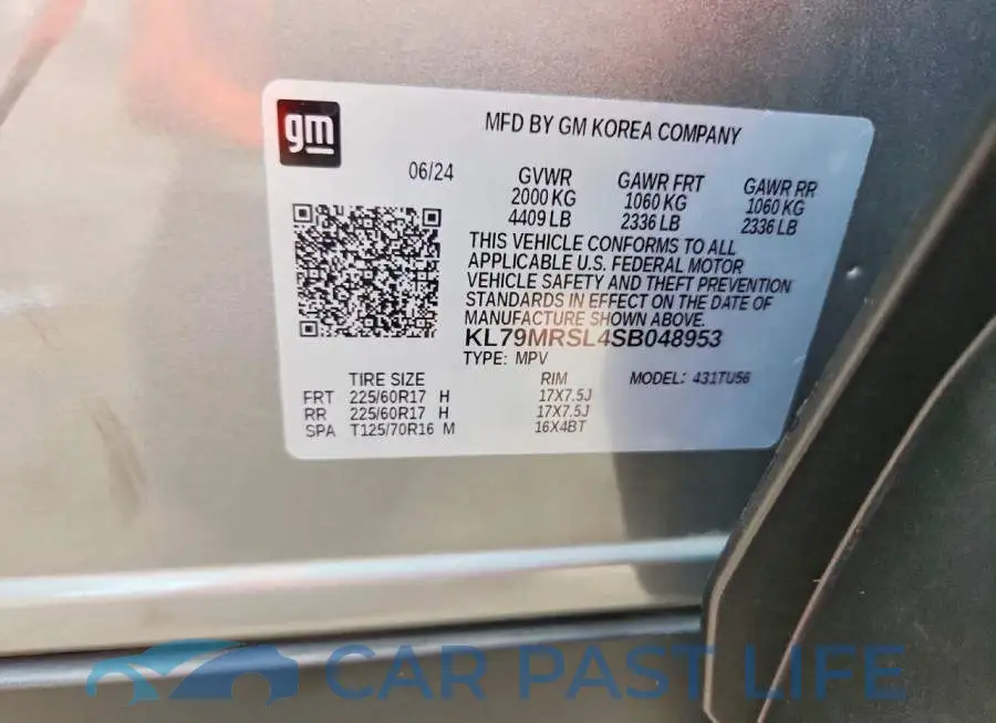 KL79MRSL4SB048953# 12