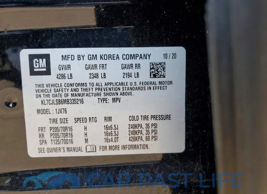 KL7CJLSB6MB335216# 13