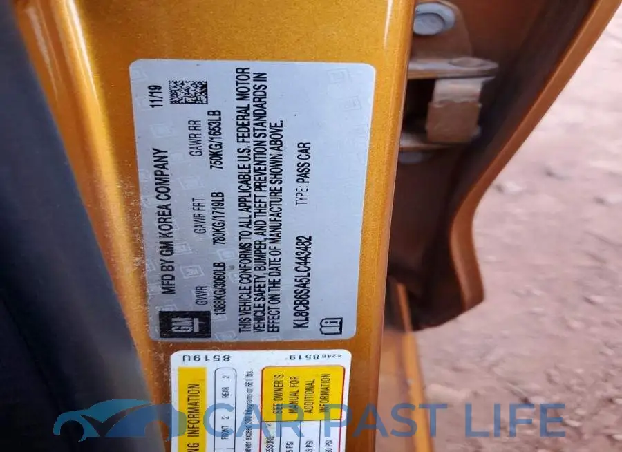 KL8CB6SA5LC443482# 12
