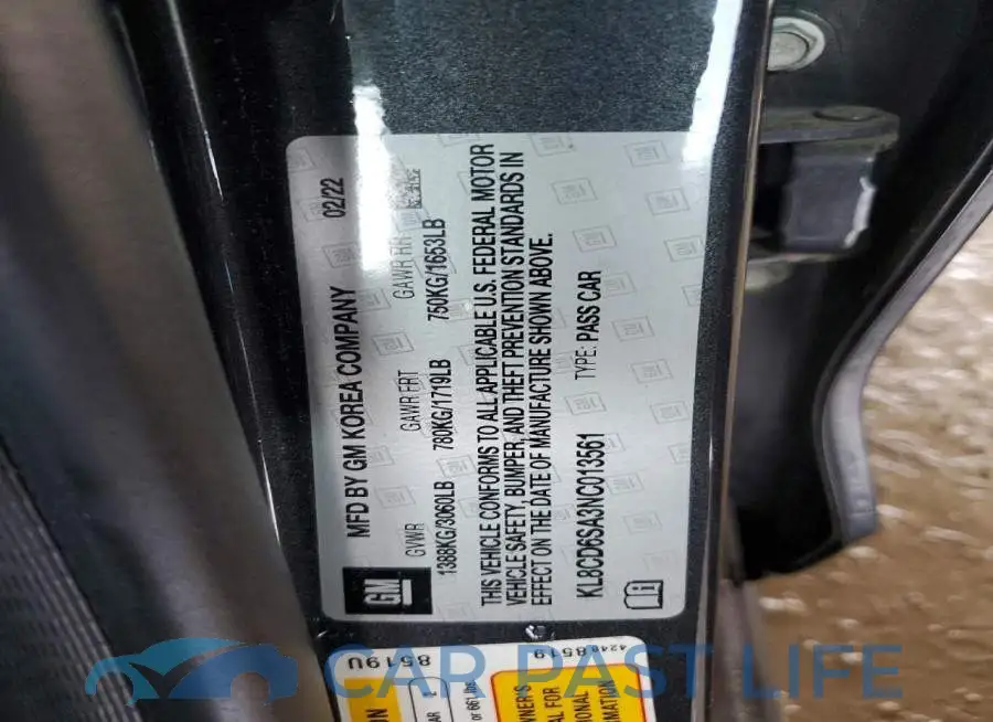 KL8CD6SA3NC013561# 13