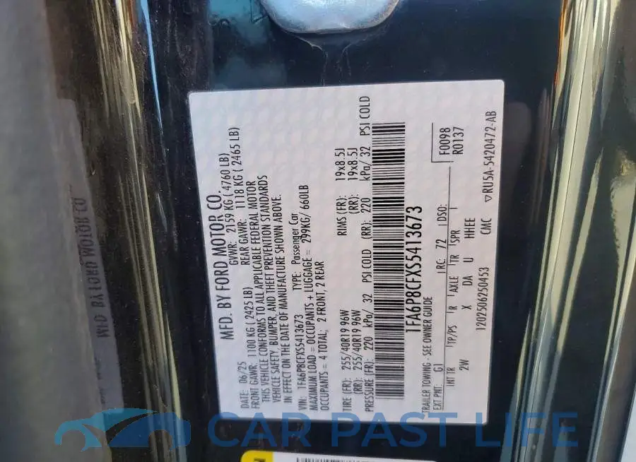 1FA6P8CFXS5413673# 12
