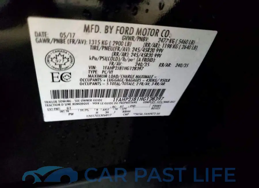 1FAHP2J81HG128397# 12