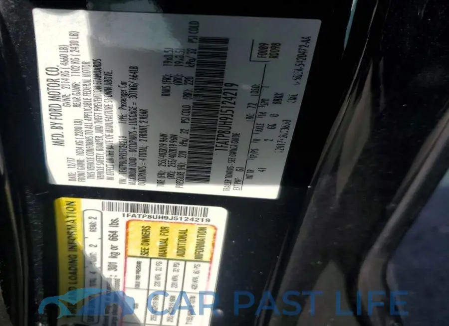 1FATP8UH9J5124219# 12